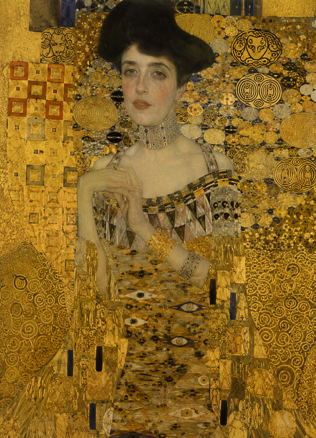 Klimt — woman portrait / two figures