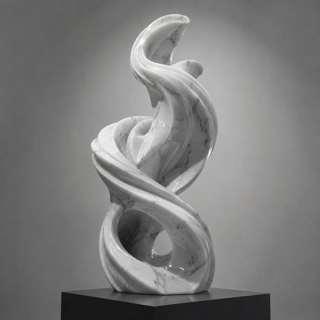 Marble sculptures — classical bust / abstract flowing / running cheetah